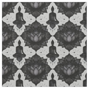 Zen Buddha Lotus Fabric Stof