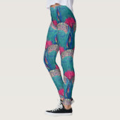 Zen Buddha Lotus Green Pattern Yoga Art Leggings (Links)