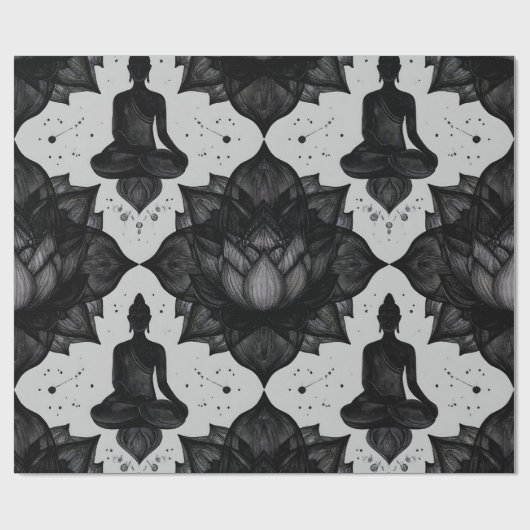 Zen Buddha Lotus inpakpapier (Vlak)