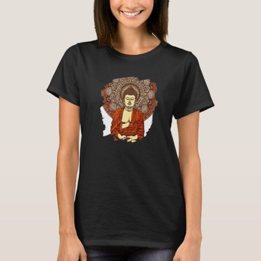 Zen Buddha Mandala Spiritual Asian Style Meditatio T-shirt (Voorkant)