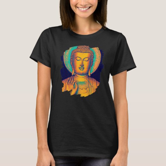 Zen Buddha Mandala Spiritual Asian Style Meditatio T-shirt (Voorkant)