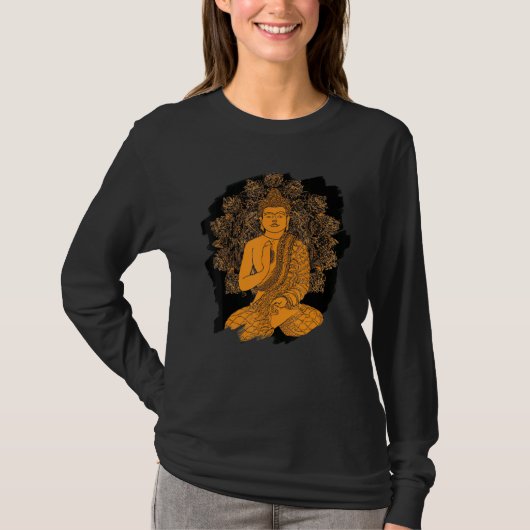 Zen Buddha Mandala Spiritual Asian Style Meditatio T-shirt (Voorkant)