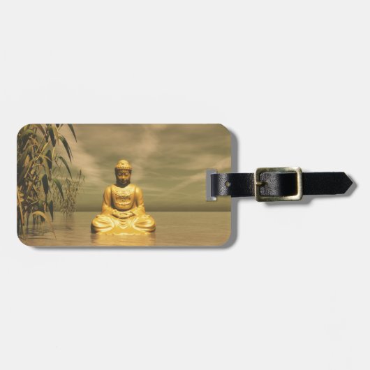 Zen buddha meditatie bagagelabel (Voorkant horizontaal)