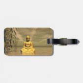 Zen buddha meditatie bagagelabel (Achterkant horizontaal)