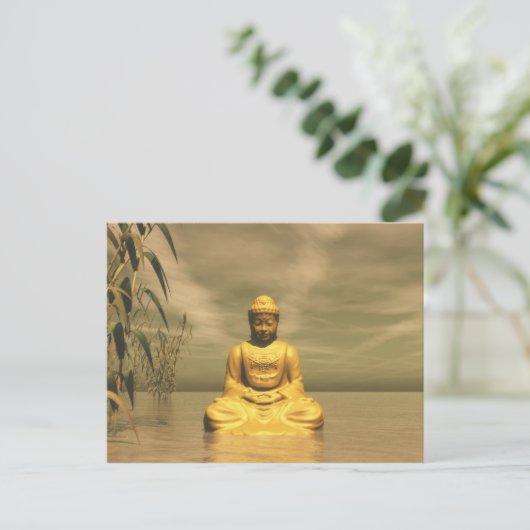Zen buddha meditatie briefkaart (Staand voorkant)