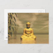 Zen buddha meditatie briefkaart (Voorkant / Achterkant)