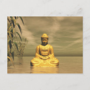 Zen buddha meditatie briefkaart