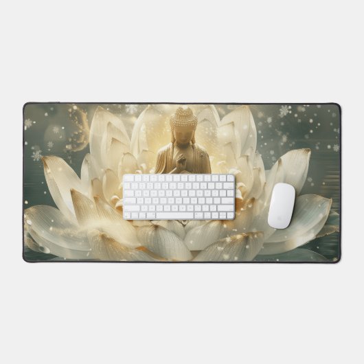 Zen Buddha Meditatie Digitale Kunst Bureaumat (Keyboard & Muis)