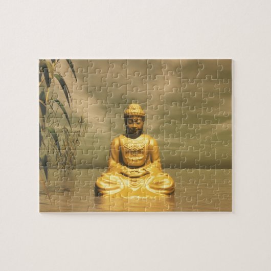 Zen buddha meditatie legpuzzel (Horizontaal)
