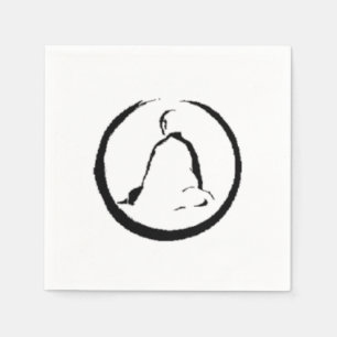 Zen Buddha Meditating Paper Napkins Servet