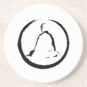 Zen Buddha-Meditating Sandstone Onderzetter (Voorkant)