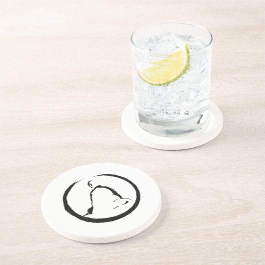 Zen Buddha-Meditating Sandstone Onderzetter (Zijkant)