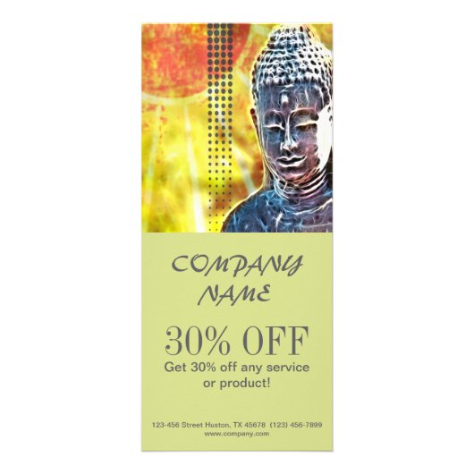 Zen buddha meditation Yoga Massage Therapist Reclamekaart (Voorkant)