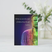 Zen Buddha Quote Inspirerend Spiritueel Briefkaart (Staand voorkant)