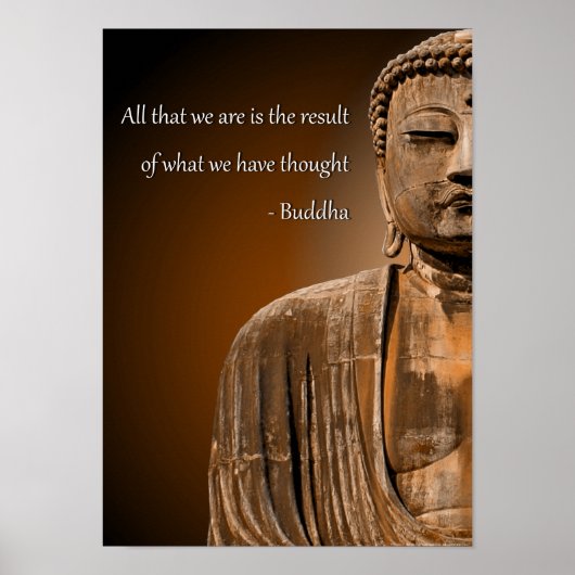 Zen Buddha Quote Inspirerend Spiritueel Poster (Voorkant)