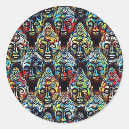 Zen Buddha Ronde Sticker