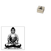 Zen Buddha Rubberstempel (Gestempeld)