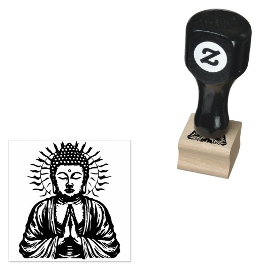 Zen Buddha Rubberstempel (Gestempeld)