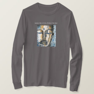 Zen Buddha Waterverf Art Mannen Lange hoes Shirt