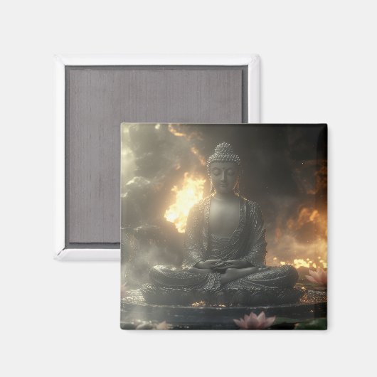 ZEN - BUDDHISM - MEDITATION MAGNEET (Voorkant / Achterkant)