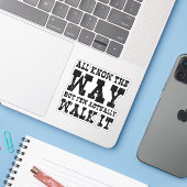 Zen Buddhism Spaghetti Westerne stijl Sticker (Laptop met iPhone)