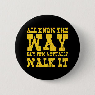 Zen Buddhism Spaghetti Westerne Style Button