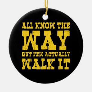 Zen Buddhism Spaghetti Westerne Style Button Keramisch Ornament