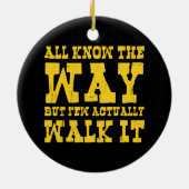 Zen Buddhism Spaghetti Westerne Style Button Keramisch Ornament (Achterkant)