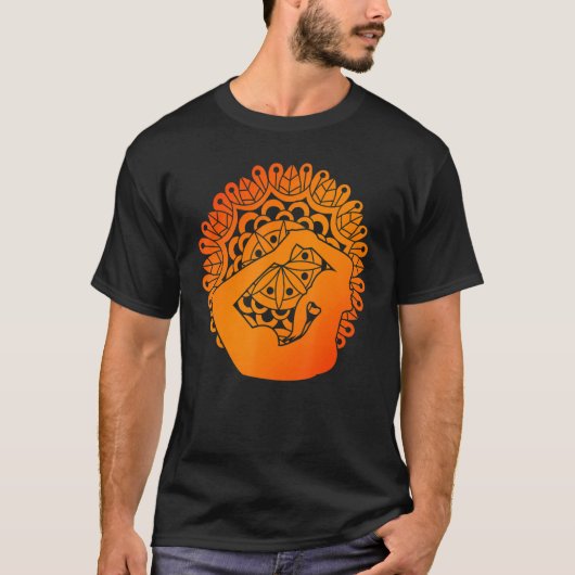 Zen Buddhism Spirituele Mediation Mandala Yoga T-shirt (Voorkant)