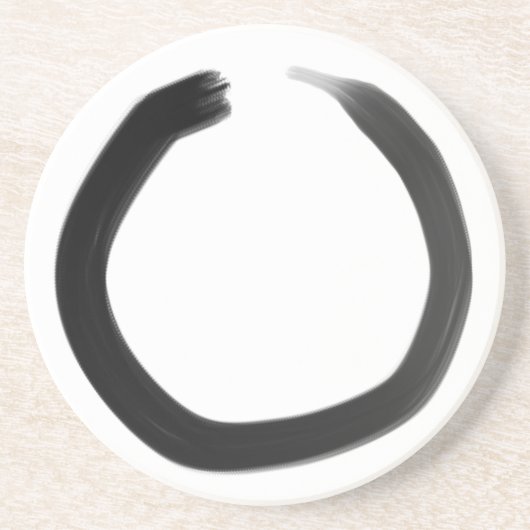 Zen Buddhist Enso Circle Zandsteen Onderzetter (Voorkant)