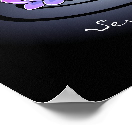 Zen Buddhist Serenity Meow Cat Poster (Hoek)