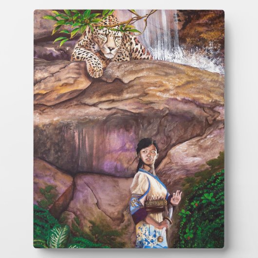 Zen Buddhist Tiger en aardbei Fotoplaat (Voorkant)