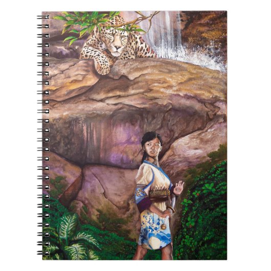 Zen Buddhist Tiger en aardbei Notitieboek (Voorkant)