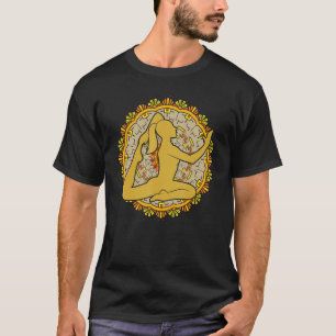 Zen Buddhist Yogi Spiritueel Bemiddeling Kleurrijk T-shirt