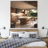 Zen Buitenkeuken Concept Canvas Afdruk (Insitu (Slaapkamer))