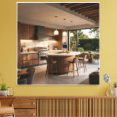Zen Buitenkeuken Concept Canvas Afdruk (Insitu (Woonkamer))