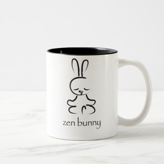 Zen Bunny Tweekleurige Koffiemok (Rechts)