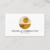 Zen Calm Midcentury Design Life Coaches, Yoga Visitekaartje (Voorkant)