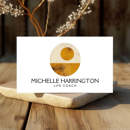 Zen Calm Midcentury Design Life Coaches, Yoga Visitekaartje