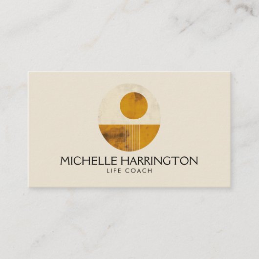 Zen Calm Midcentury Design voor Life Coaches, Yoga Visitekaartje (Voorkant)