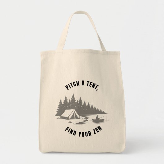 Zen Camper Badge Tote Bag (Voorkant)