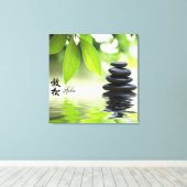 Zen Canvas Print met Chinese karakters. (Insitu (Houten vloer))