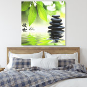 Zen Canvas Print met Chinese karakters. (Insitu (Slaapkamer))