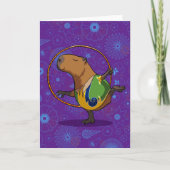 Zen Capybara Danser Grappige Ritmische Gymnastiek Kaart (Voorkant)