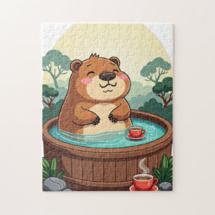 Zen Capybara Hottub Ontspanning - Chill Sfeer Legpuzzel