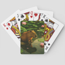 Zen Capybara Staart naar Vijver Speelkaarten