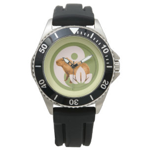 Zen Capybara Yin Yang Horloge