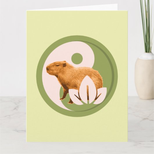 Zen Capybara Yin Yang Kaart (Voorkant)