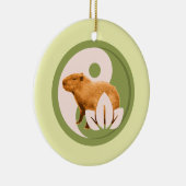 Zen Capybara Yin Yang Keramisch Ornament (Rechts)