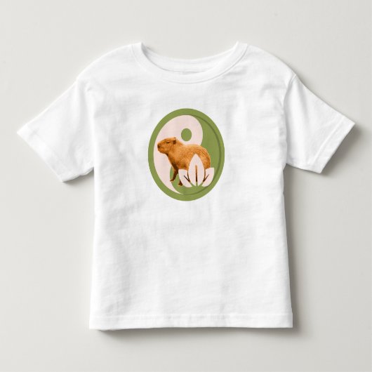Zen Capybara Yin Yang Kinder Shirts (Voorkant)